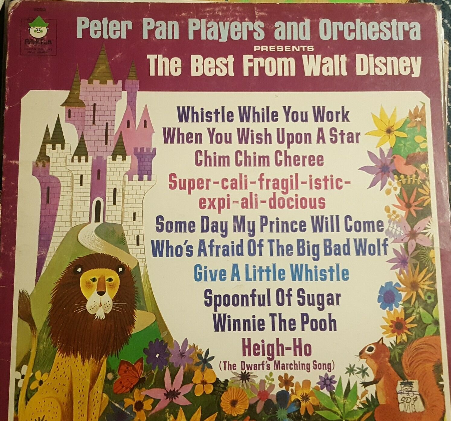 Peter Pan Players And Orchestra / THE BEST FROM WALT DISNEY / LP