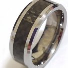 Tungsten Carbon Fiber Wedding band (ring), size 21