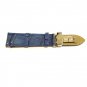 Mens Watch Strap Genuine Leather Swiss Quality Butterfly Buckle 24mm