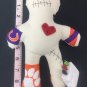 Clemson Tigers NCAA Lucky / Voodoo Doll 8 inch with 6 Colorful Skull Pins