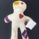 LSU Tigers Lucky / Voodoo Doll 8 inch with 6 skull pins Dammit