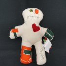 Miami Hurricanes Lucky / Voodoo Doll 8 inch with 6 skull pins Dammit