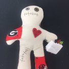 University of Georgia Bulldogs Lucky / Voodoo Doll 8 inch with 6 skull pins Dammit