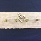 DH Natural Browning Deer Country Wall Mounted Key Chain Holder 4 Bullet Casings Reclaimed Wood