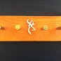 Orange Browning Deer Country Wall Mounted Key Chain Holder 4 Bullet Casings Reclaimed Wood