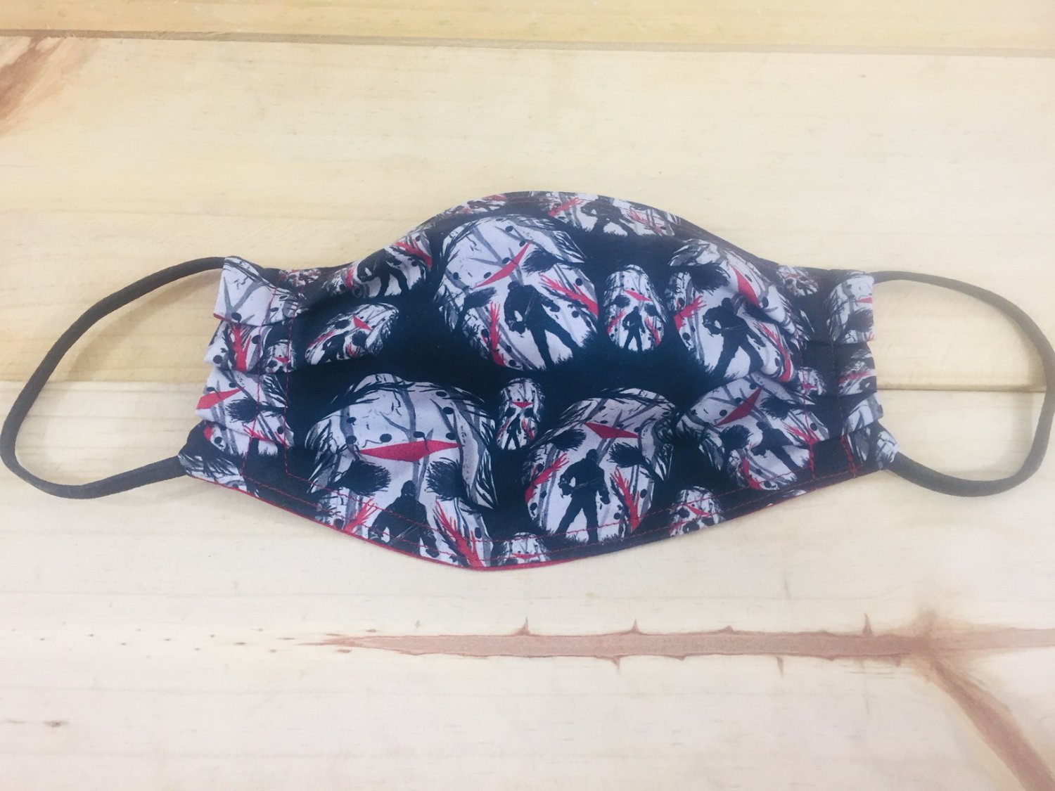 Jason Friday 13th Face Covering Handmade Reversible Reusable Mask Horror