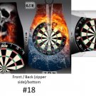 Skull Fire & Water Dart Board Neoprene Bottle Koozie with Zipper #18