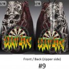 Skull Dart Life Board Neoprene Bottle Koozie with Zipper #9