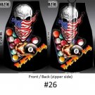 Rack Em Eightball Skull America Pool Neoprene Bottle Koozie with Zipper #26
