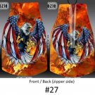 American Eagle Flag Wings Neoprene Bottle Koozie with Zipper #27