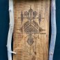 Wooden Hand Burned Wall Piece with Vector Patterns