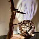 Unique Hand Crafted Lamp Made With Natural Coconut Shell and Wood