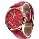 Unisex Casual Quartz Watch - Red