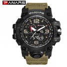 PANARS - Men Outdoor Sport Waterproof Digital Watch - Khaki