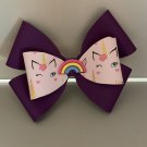 Large Purple and Pink Unicorn Hair Bow