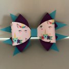 Large Purple Unicorn Hair Bow