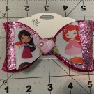 Disney Print Faux Leather Hair Bow