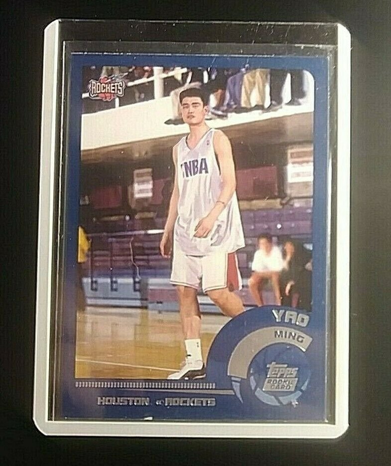YAO MING 2002 TOPPS #185 ROOKIE CARD RC HOUSTON ROCKETS NBA HALL OF FAMER
