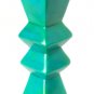 Teal Pleated Soapstone Candle Holder