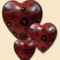 Set of Three Handcrafted Mini Soapstone Hearts