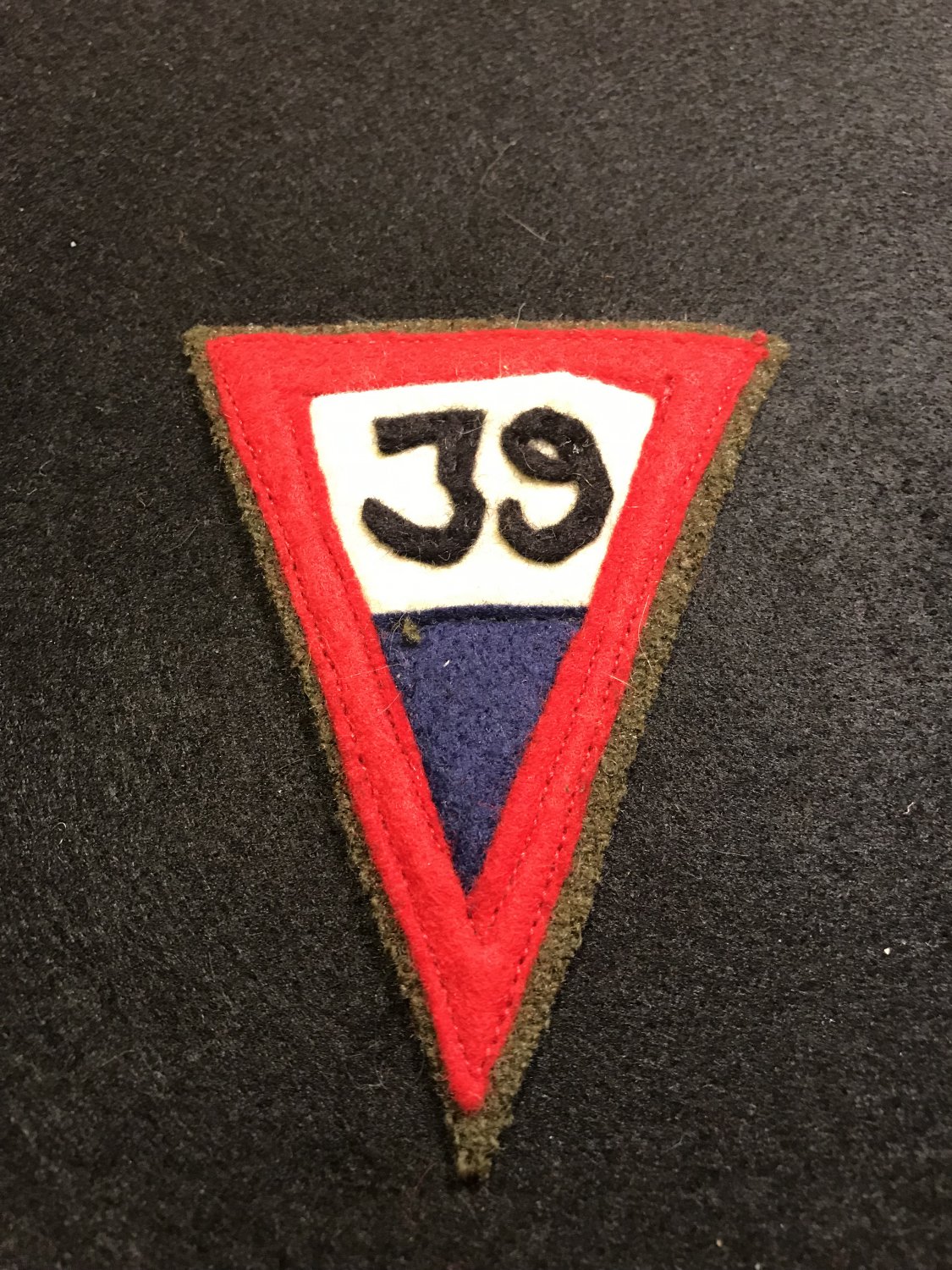 WWI US Army 39th Division Patch Wool