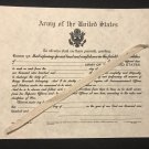 WWII US Army Promotion warrant certificate