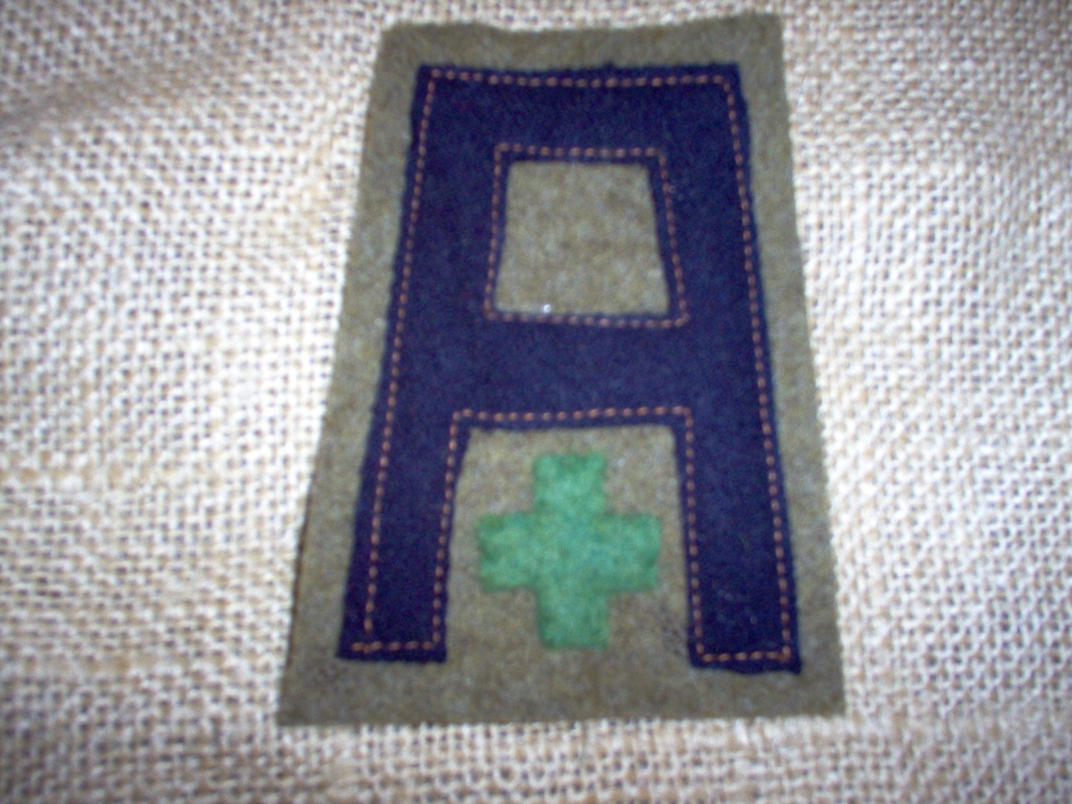 WWI US Army First Army veterinary hospital patch wool