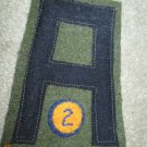 WWI US Army First Army 2nd Chemical patch wool