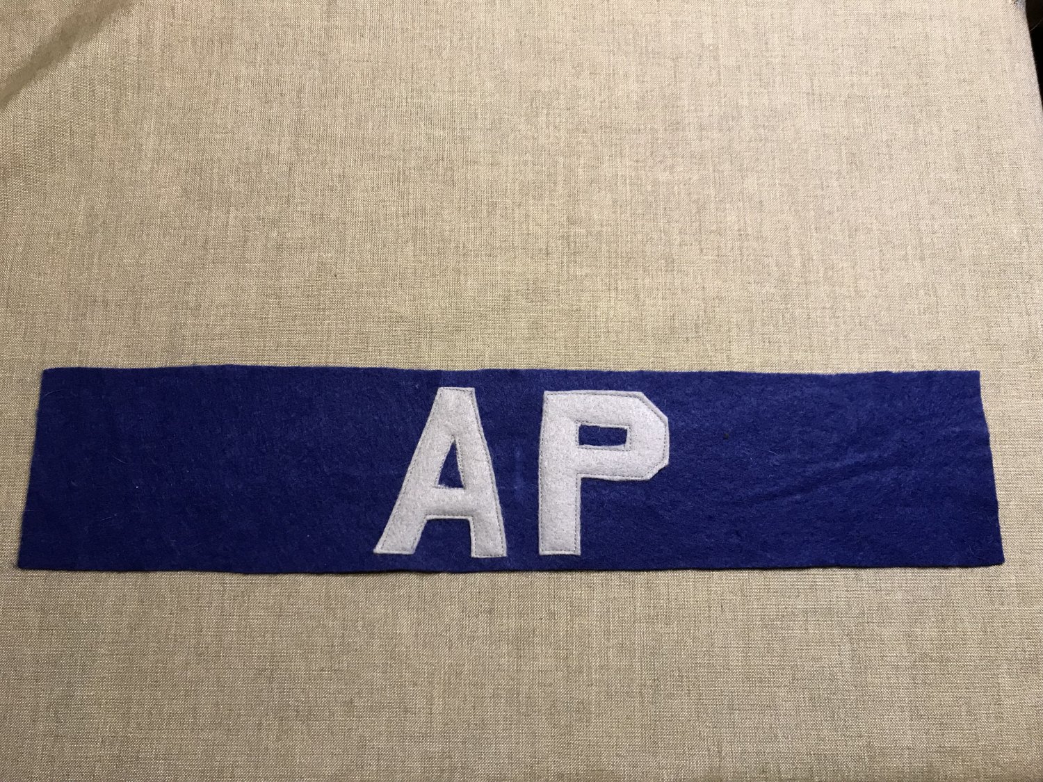 WWII USAF AIr Force AP Military Police Armband