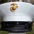 USMC US Marine Corps Dress Blue white enlisted frame hat cover