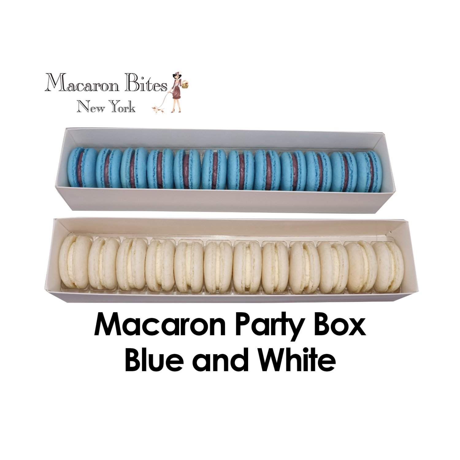 Macaron Party Box - Blue and White