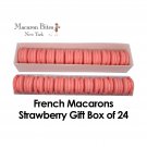 French Macarons Gift Box of 24 - Strawberry