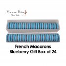 French Macarons Gift Box of 24 - Blueberry