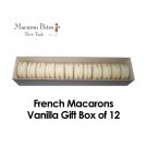French Macarons Gift Box of 12 - Vanilla