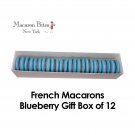 French Macarons Gift Box of 12 - Blueberry