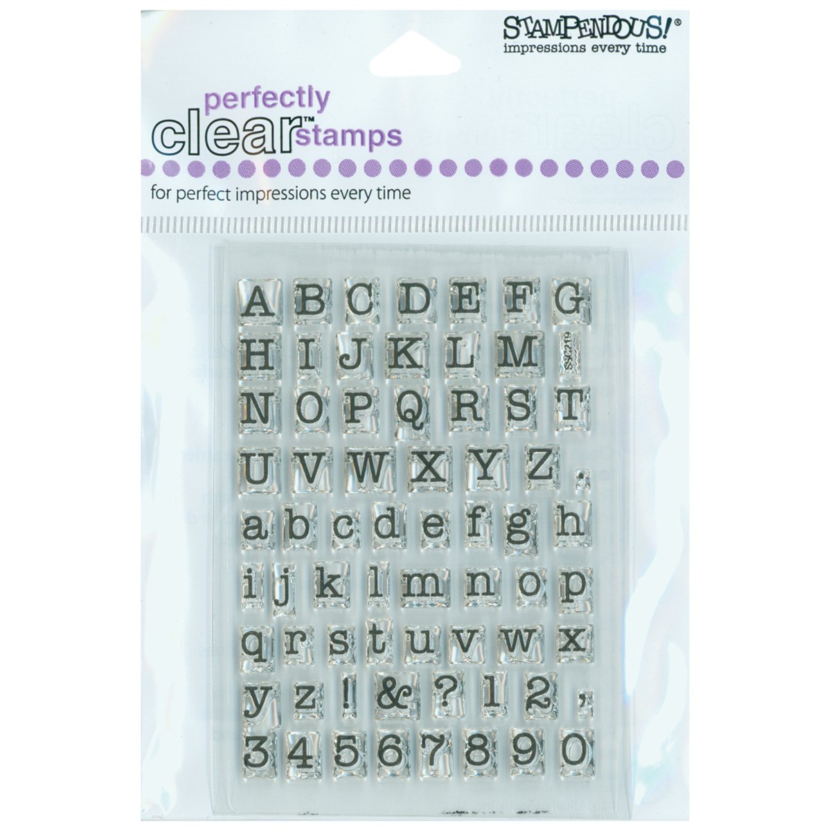 Stampendous Perfectly Clear Stamps -Small Typewriter Alphabet