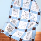 Fairway Stamped Baby Quilt Blocks 9"X9" 12/Pkg-Baby Cowboys
