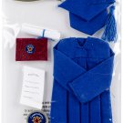 Jolee'S Le Grande Dimensional Stickers-Graduation Cap & Gown Blue