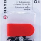 Singer No Sew Jean Buttons Kit With Tool-8 Sets
