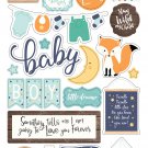 Hello Baby Boy Chipboard 6 X 13 inches Phrases