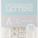 Dcwv Letterboard Letters & Characters 1" 188/Pkg-White