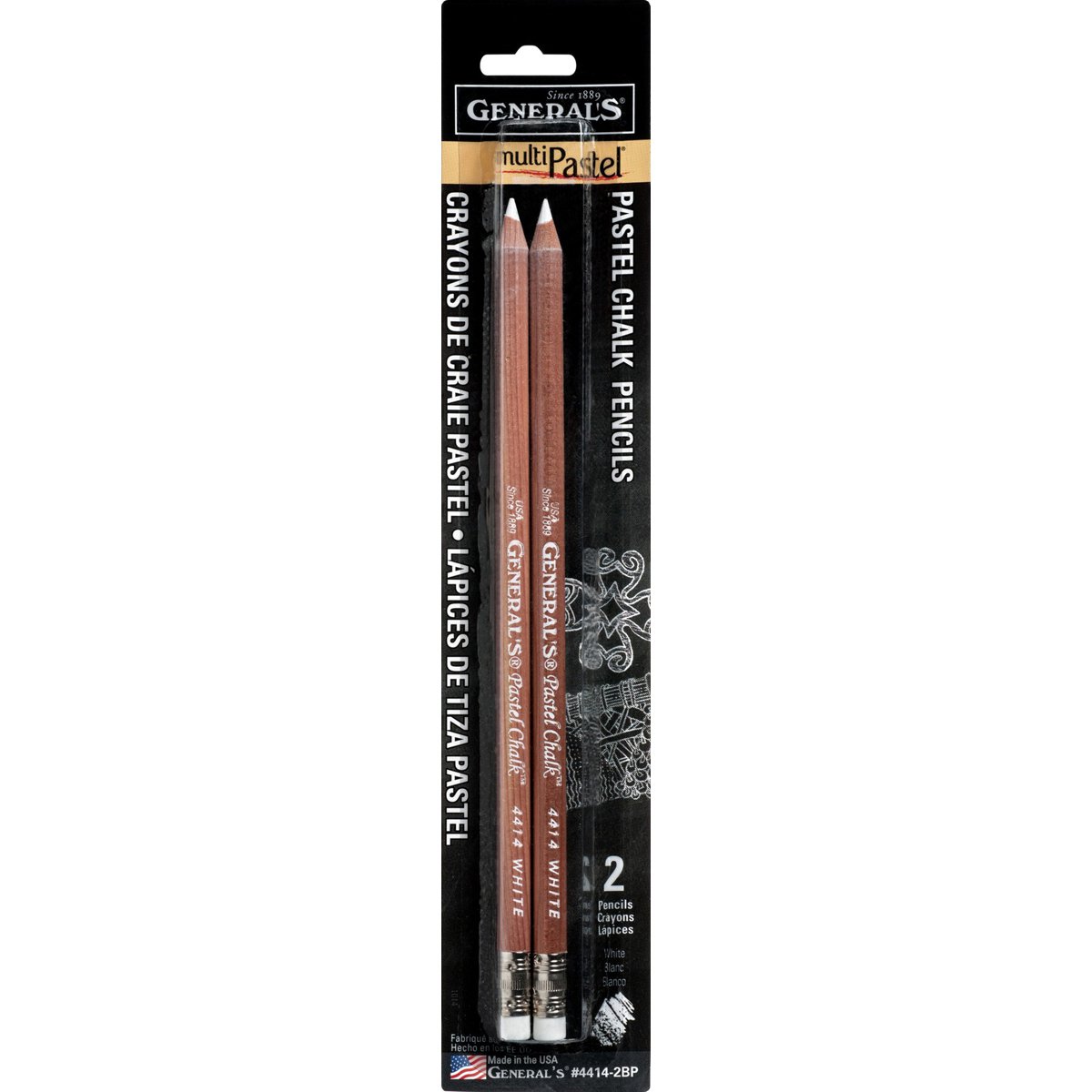 Multipastel (R) Chalk Pencils 2/Pkg-White