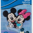 Wrights Disney Mickey Mouse Iron-On Applique-Mickey & Minnie