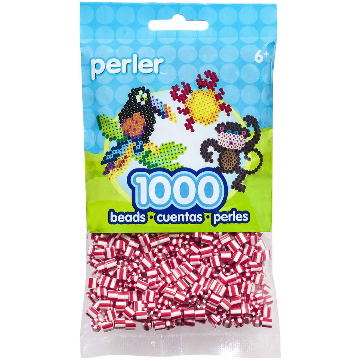 Perler Striped Beads, Cinnamon