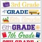 Me & My Big Ideas Designer Chipboard Stickers-The Grades, 12/Pkg