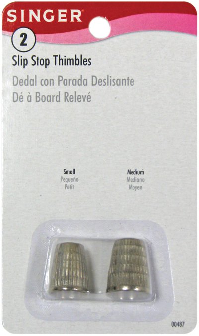 Singer Metal Slip-Stop Thimbles-Small & Medium 2/Pkg