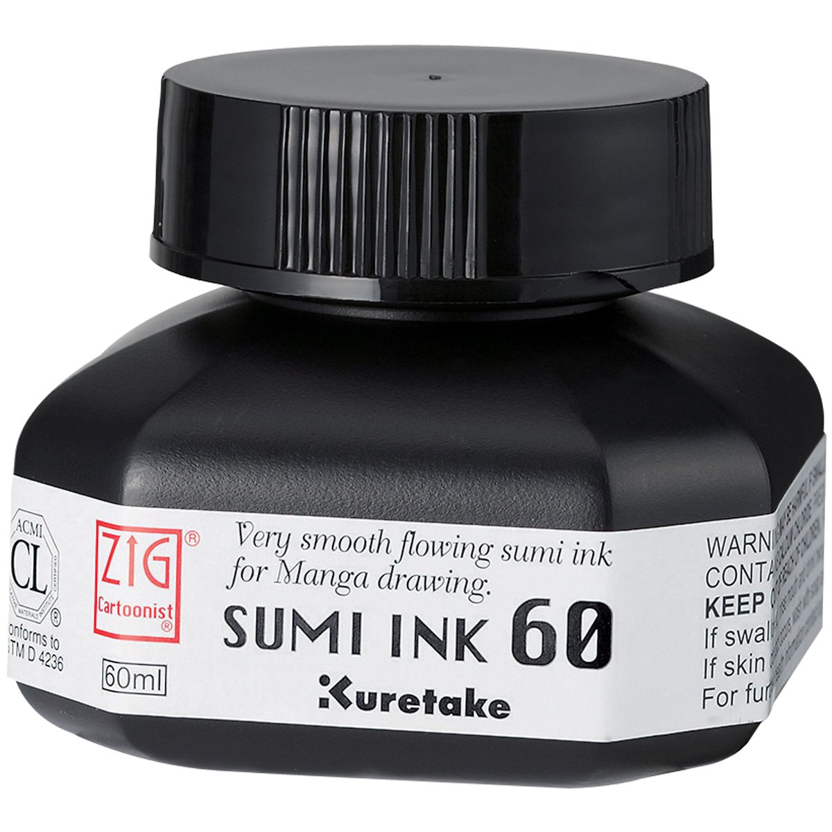 Zig Sumi Pen Ink 60Ml-Black