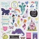 Shimelle Head In The Clouds Chipboard Stickers 12X12 inches with Glitter Accents