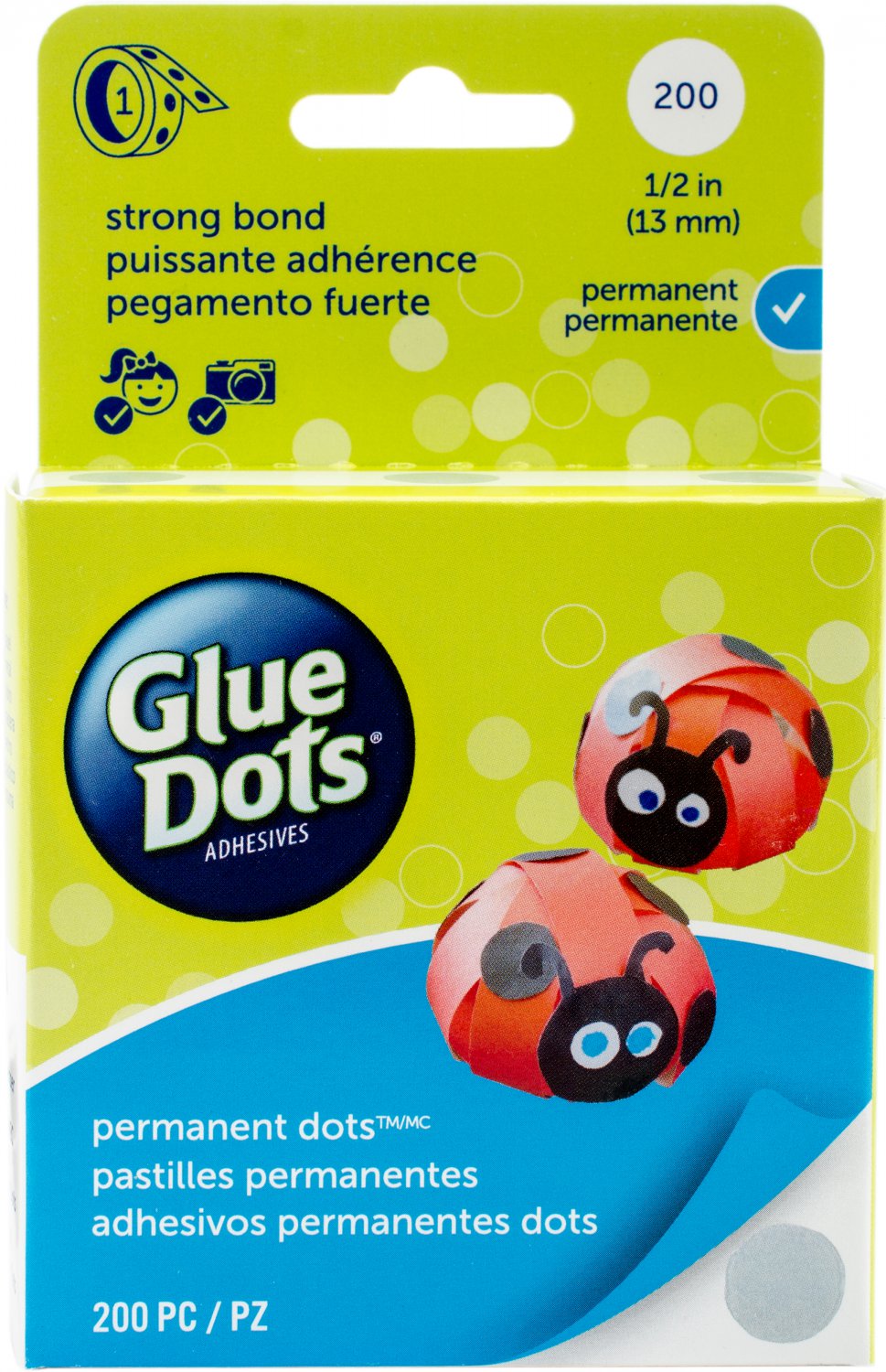 Glue Dots Clear Dot Roll-Permanent .5 inches