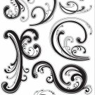 Sticko Stickers-Dainty Black Flourishes